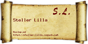 Steller Lilla névjegykártya